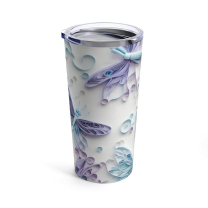 Exquisite Paper Quilled Butterflies - 20oz Tumbler - Great Gift for Her