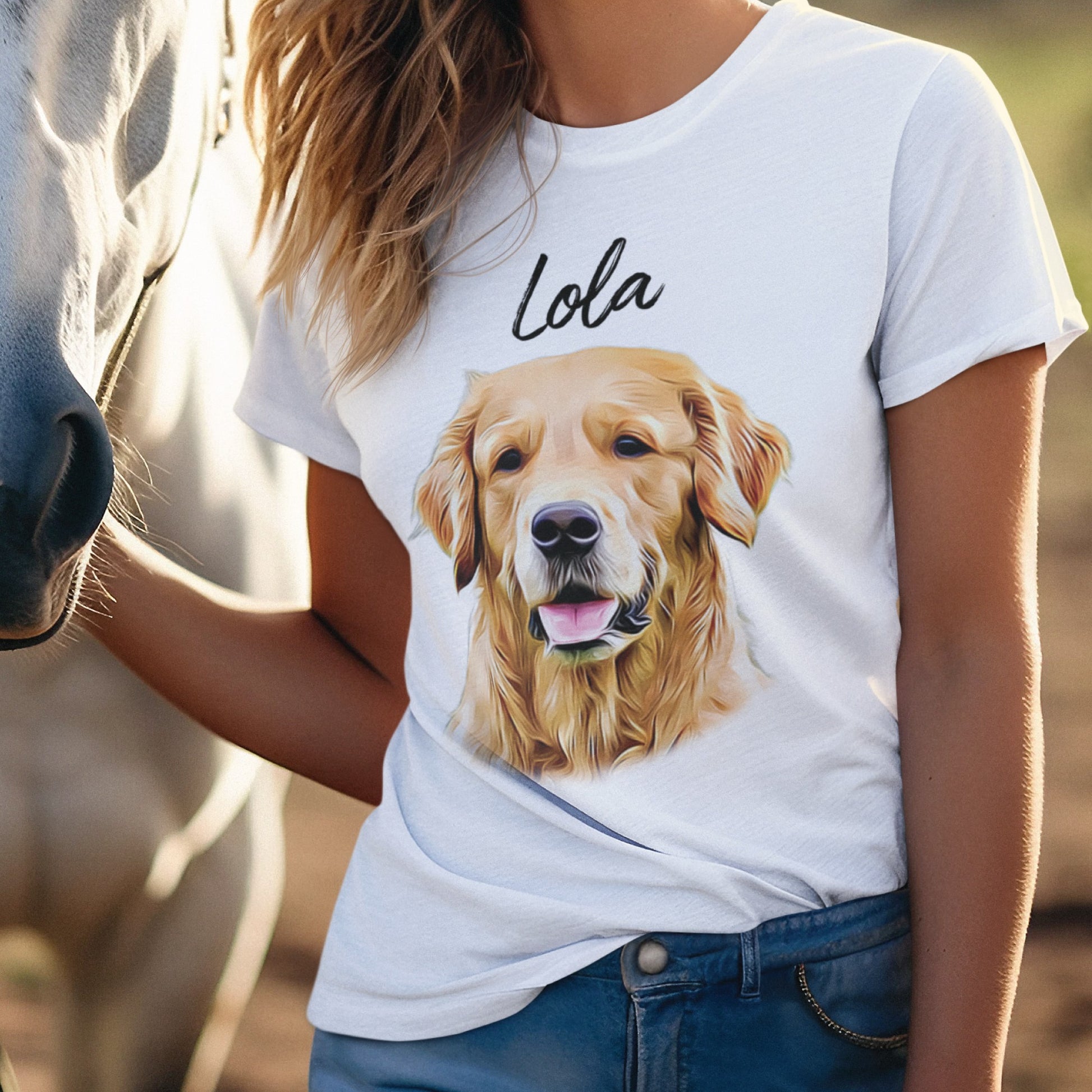 Apparel - Custom Pet Portrait Dog Shirt