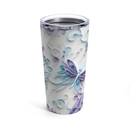 Exquisite Paper Quilled Butterflies - 20oz Tumbler - Great Gift for Her