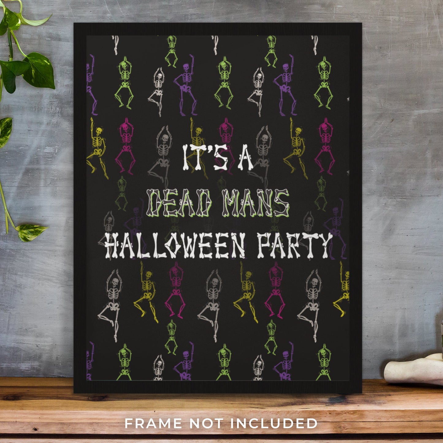 Dancing Skulls Halloween Wall Art