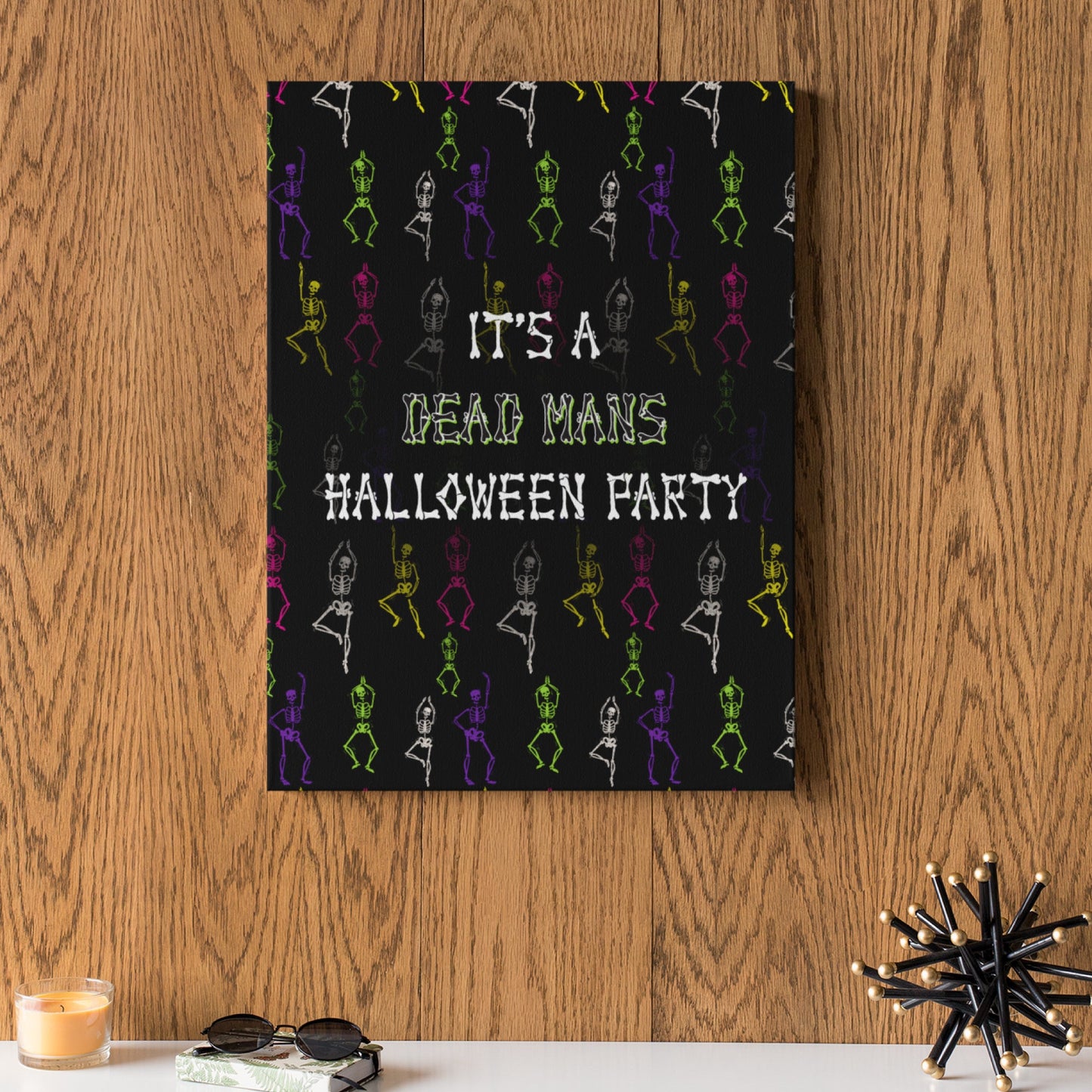 Dancing Skulls Halloween Wall Art