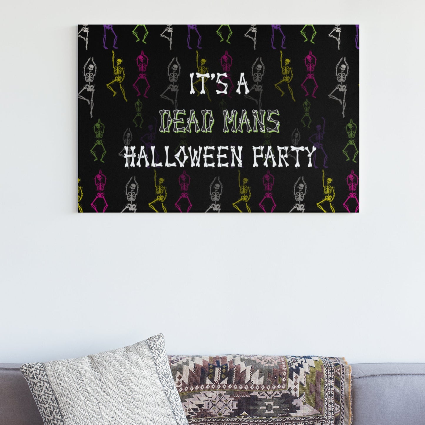 Dancing Skulls Halloween Wall Art