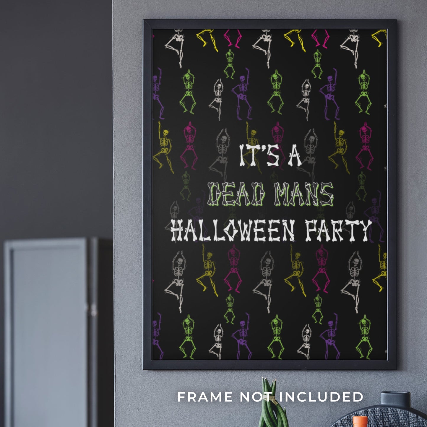 Dancing Skulls Halloween Wall Art