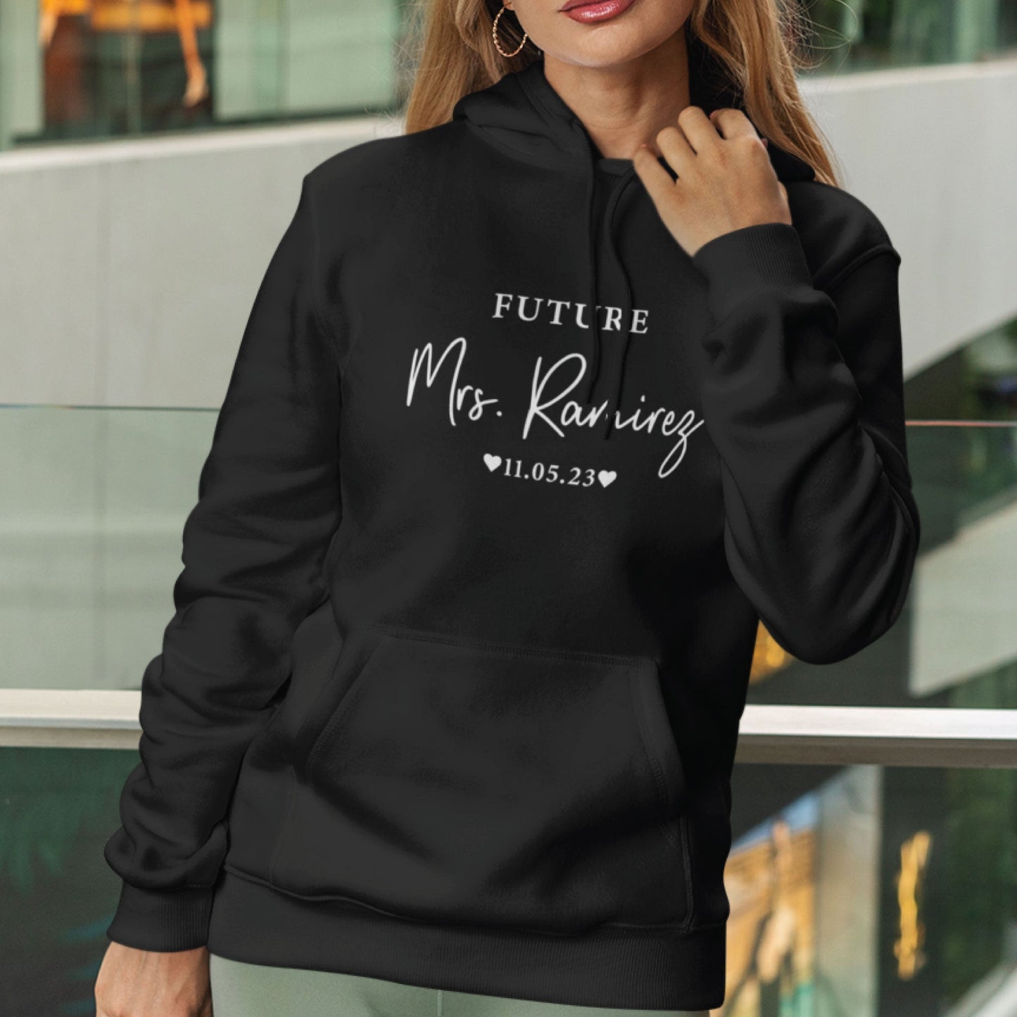 Custom Embroidered Engagement Hoodie