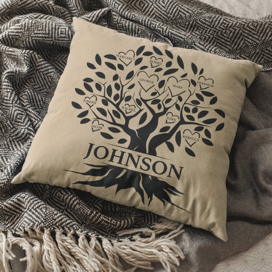 Custom Family Tree Pillow