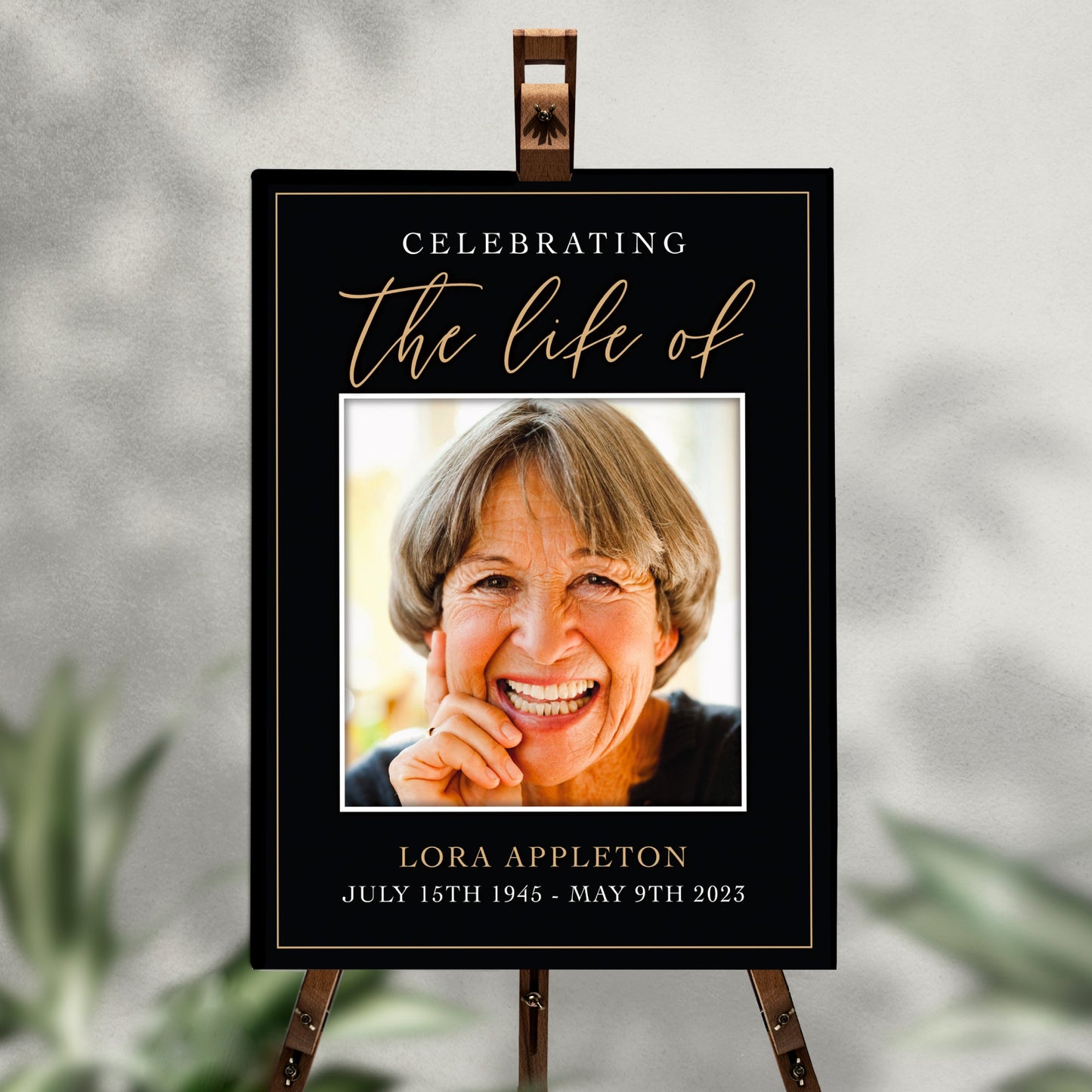 Celebration of Life Welcome Sign