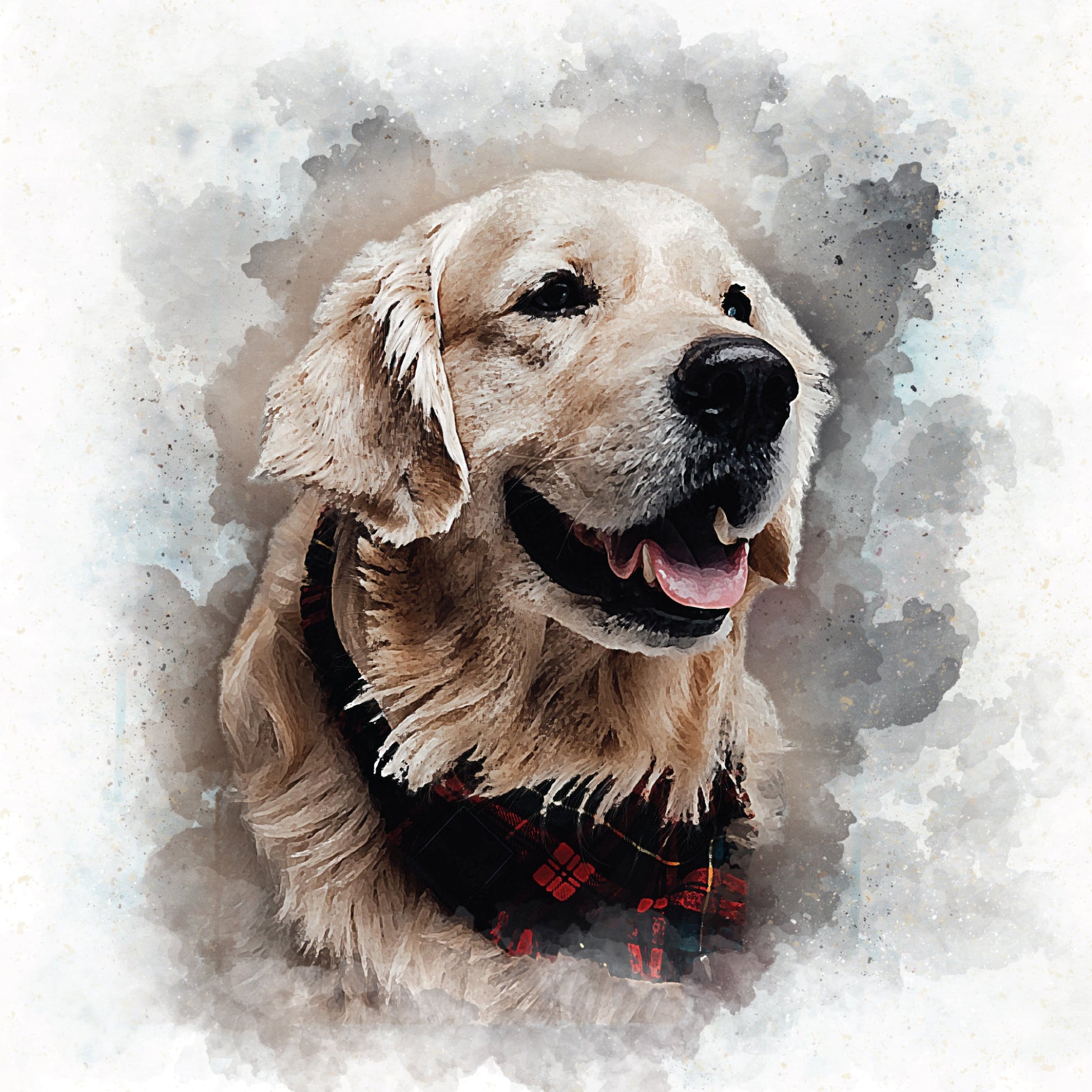 Canvas Prints - Custom Colorful Watercolor Pet Portrait