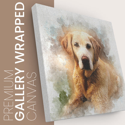 Canvas Prints - Custom Colorful Watercolor Pet Portrait