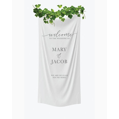 Fabric Wedding Banner | Personalized Wedding Welcome Sign