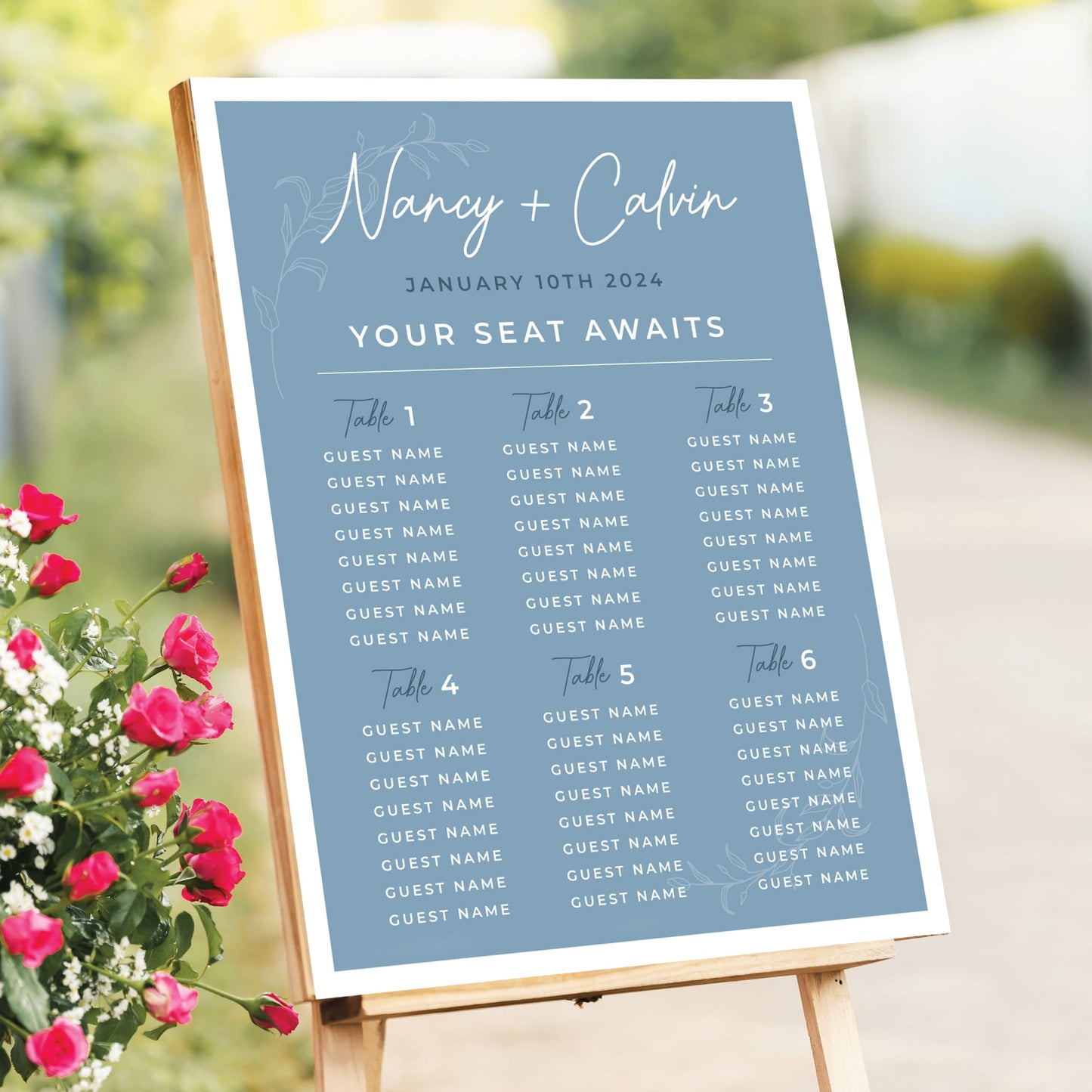 Personalized Welcome Wedding Seating Chart