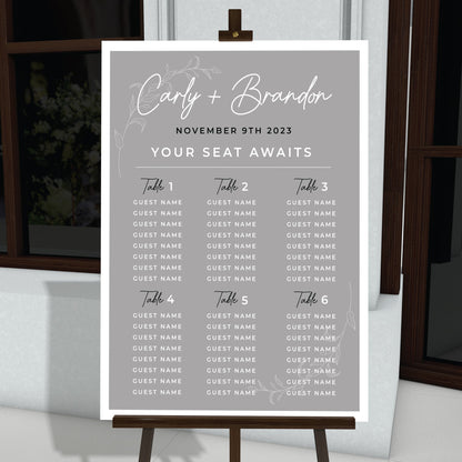 Personalized Welcome Wedding Seating Chart