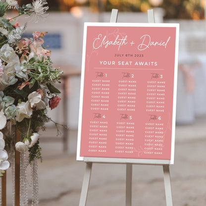 Personalized Welcome Wedding Seating Chart