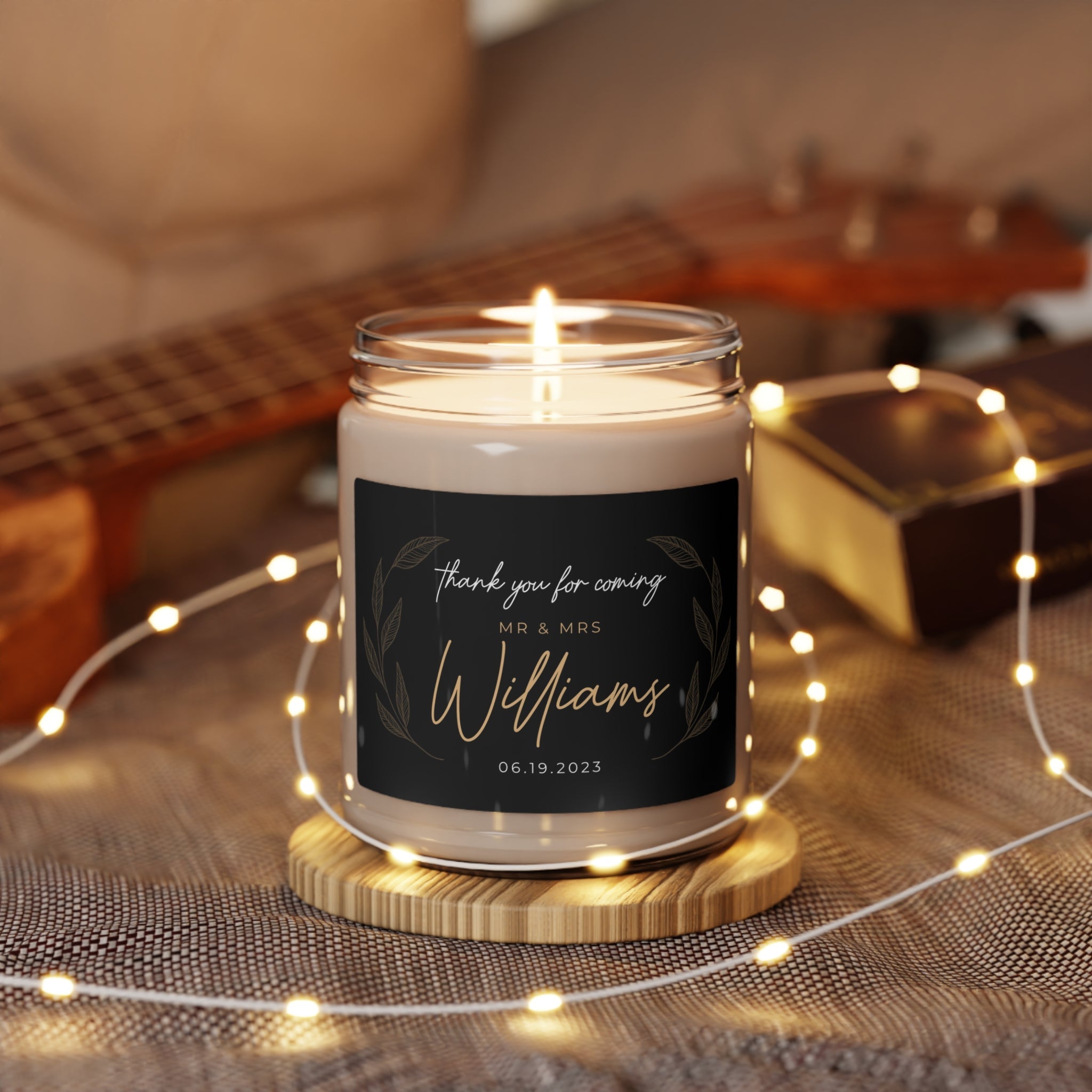 Giving Newlywed - Gift For Couples - Personalized Scented Candle