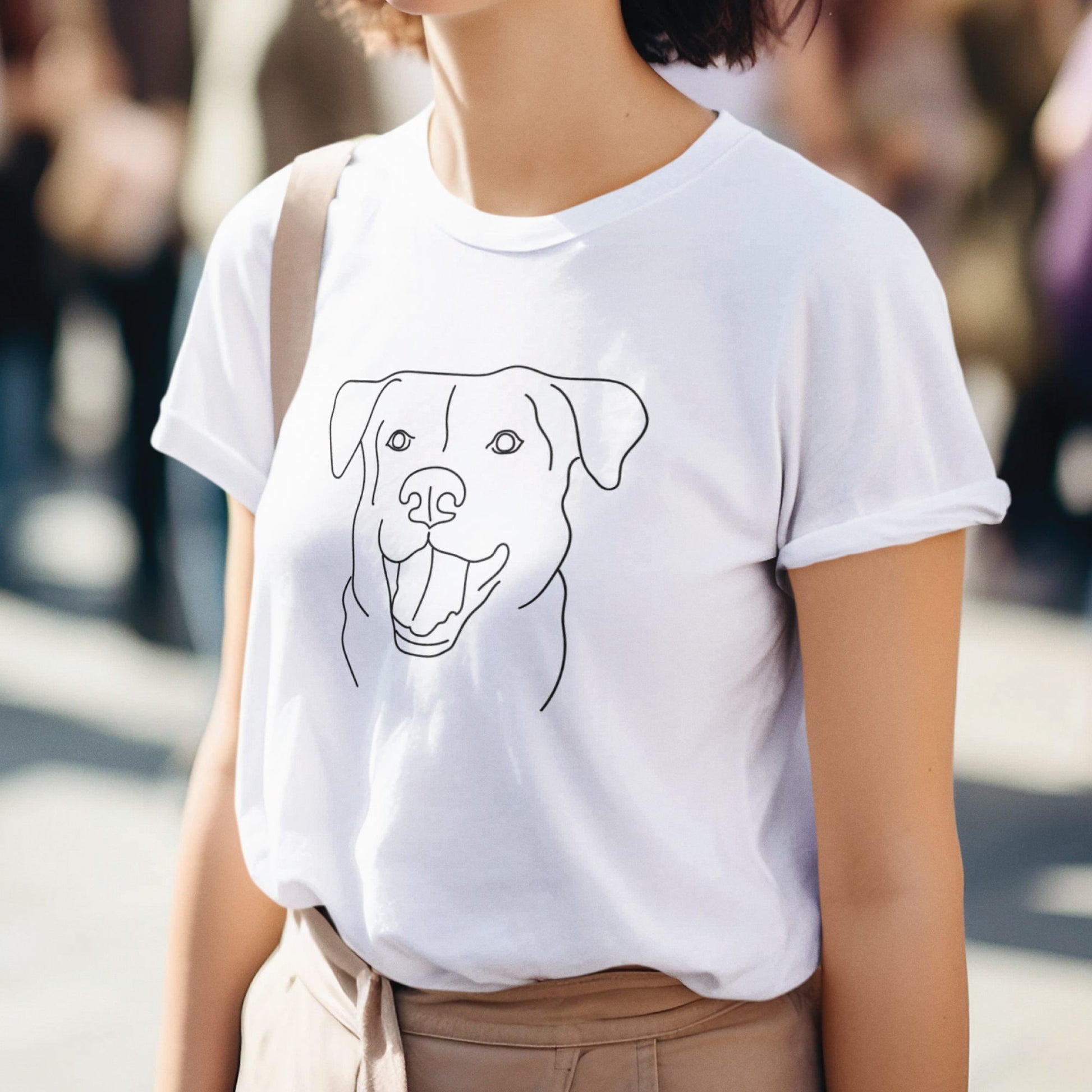 Apparel - Custom Line Art Dog Shirt