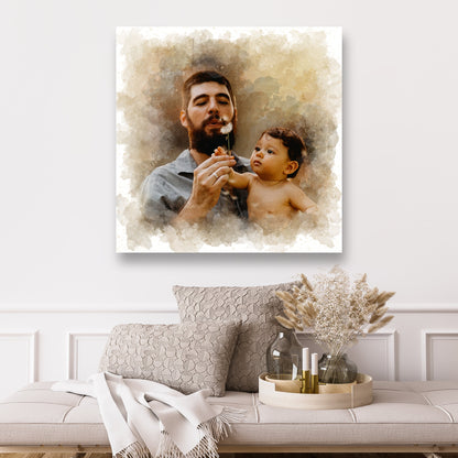 Watercolor Portrait From Photo, Mothers Day Gift for Her, Custom Family Portrait, Painting From Photo, Personalized Gift, Gift for Him