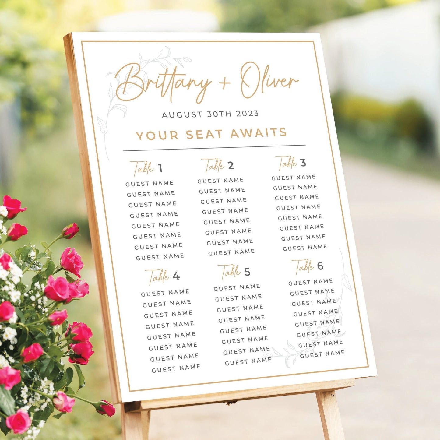 Wedding Seating Chart, Personalized Wedding Welcome Sign, Party Decorations, Reception Poster, Wedding Decor, Rehearsal Sign, Find Your Seat