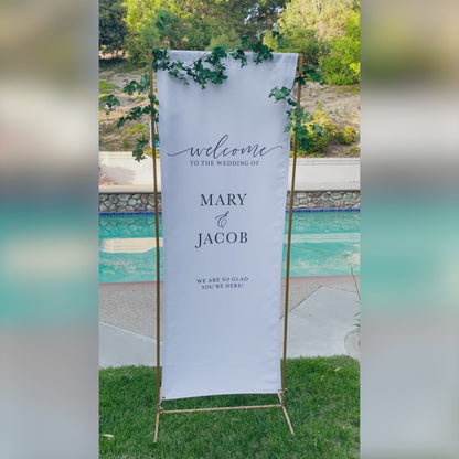 Fabric Wedding Banner | Personalized Wedding Welcome Sign