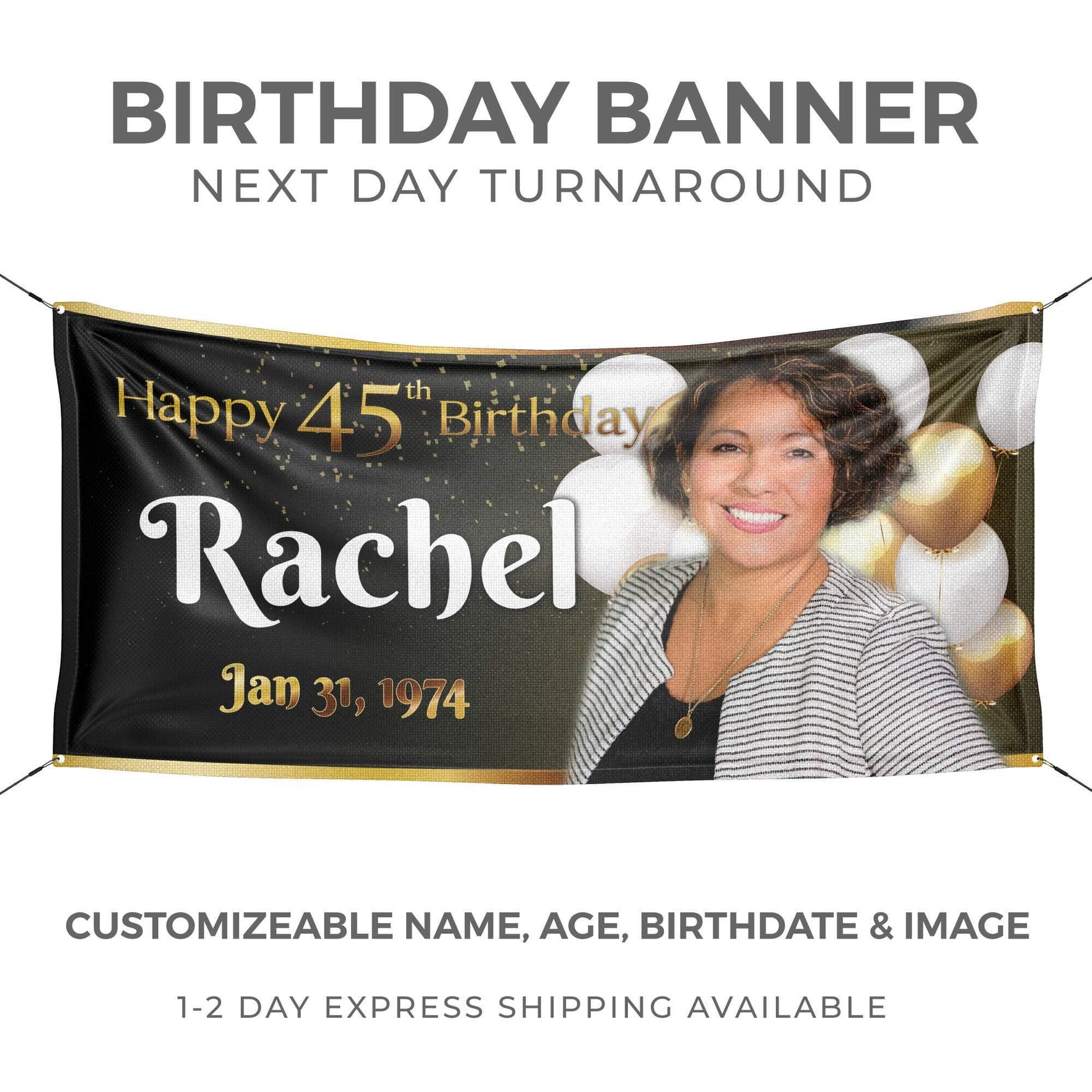 Golden Birthday Banner - HomeHaps