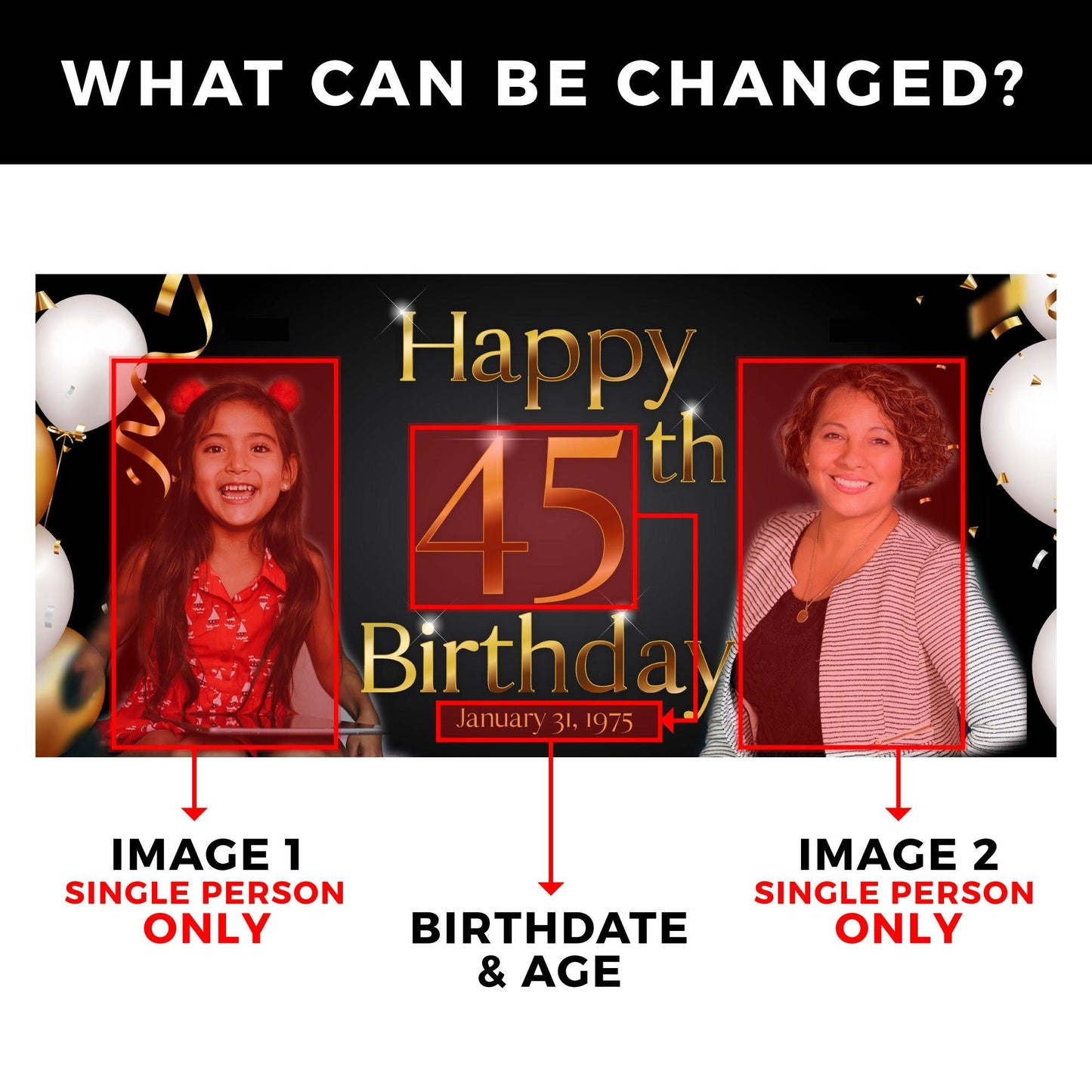 Then & Now Birthday Banner - HomeHaps