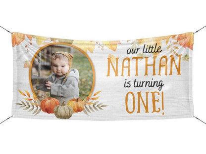 First Birthday Autumn Birthday Banner - HomeHaps