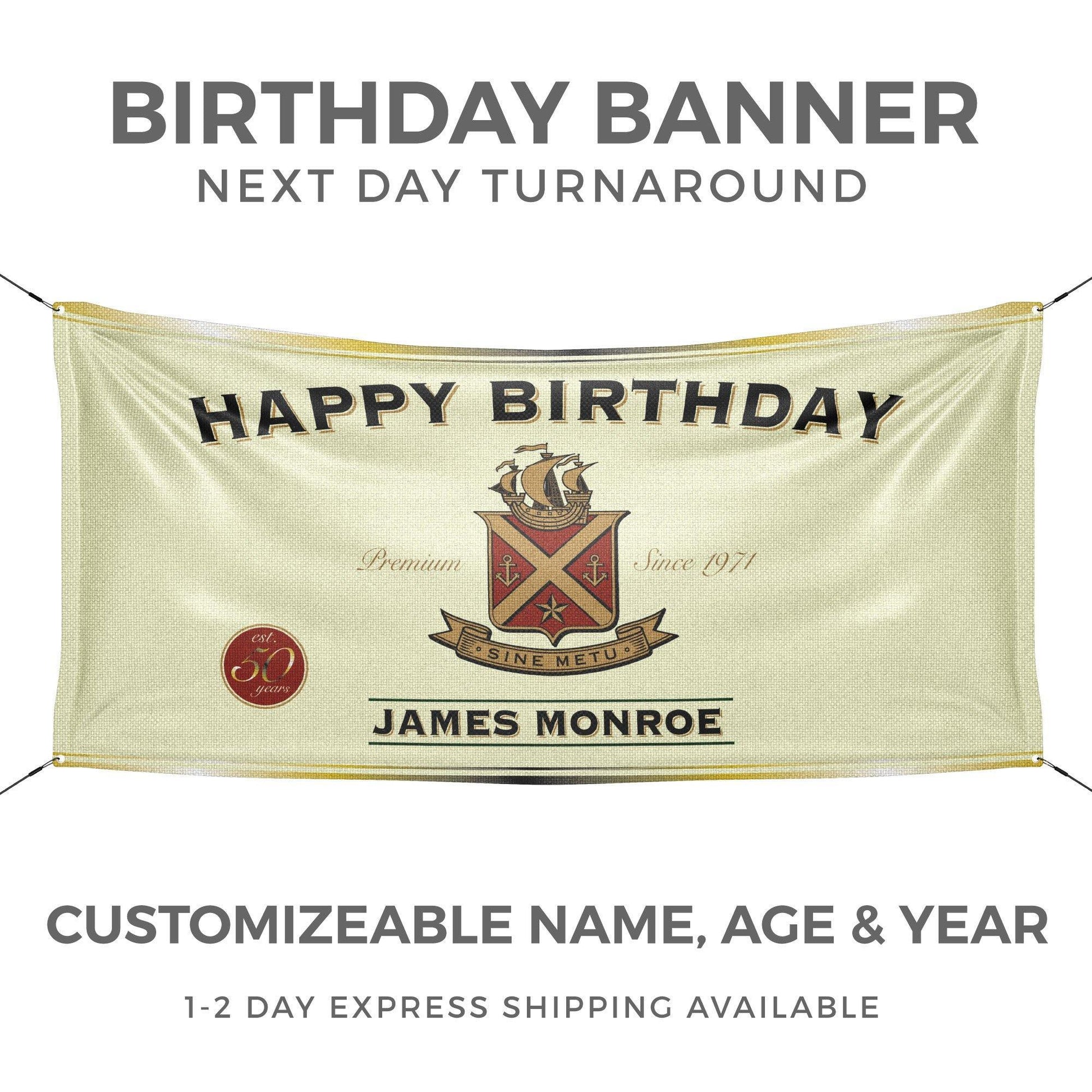 Irish Whiskey Birthday Banner - HomeHaps