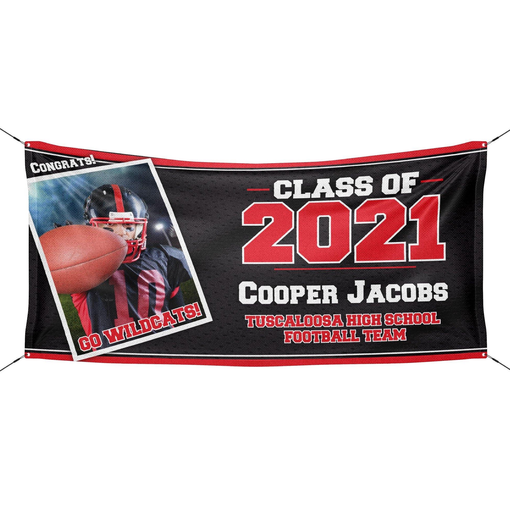 Personalized Jersey Graduation Banner - HomeHaps