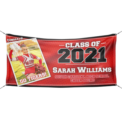 Personalized Jersey Graduation Banner - HomeHaps