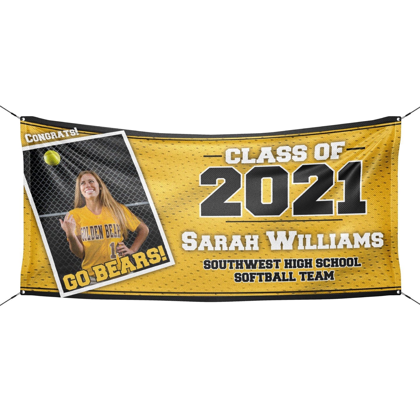 Personalized Jersey Graduation Banner - HomeHaps