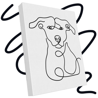 Custom Minimalist Line Art Pet Portrait